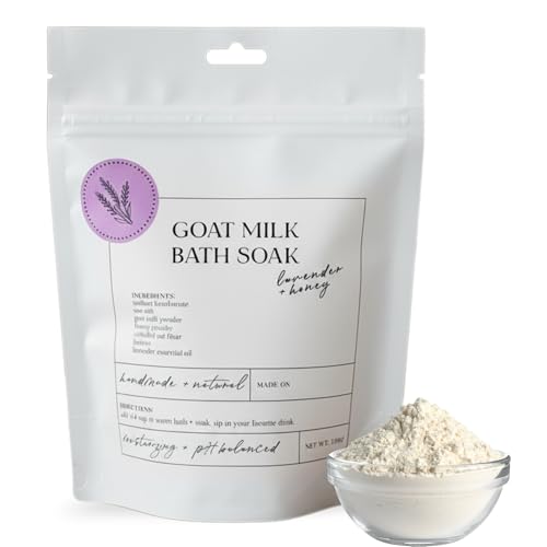 Goat Milk Bath Soak with Colloidal Oatmeal & Honey - Moisturizing Milk Bath for Dry & Sensitive Skin - Natural Bath Soak for Itchy Skin Relief - Sonshine Minerals (12 Ounce)