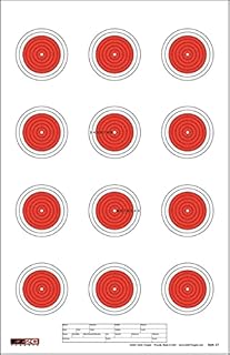 Small Bore 50 Feet Rifle Target ~ EZ2C Targets Style 27 (25 Count) Twelve Targets per Sheet
