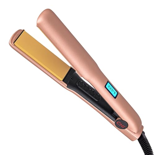 CHI Original Flat Iron Hair Straightener, Ceramic Floating Plates for Smooth Finish, Quick Heat Up Styling Tool, On/Off Switch, 1.25