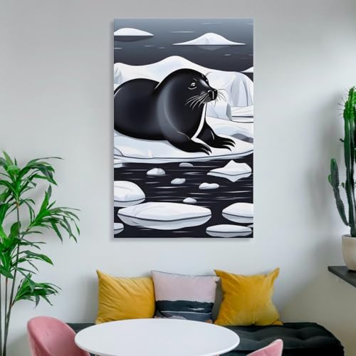 Tableau moderne sur toile de qualité premium phoques sur glace - 6