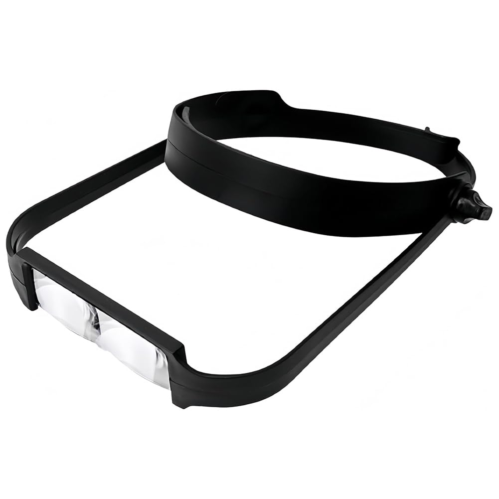 Jnchdghwa Adjustable Headband Magnifier with 4 Lenses 1.6X 2.0X 2.5X 3.5X for Jewelry & Craft