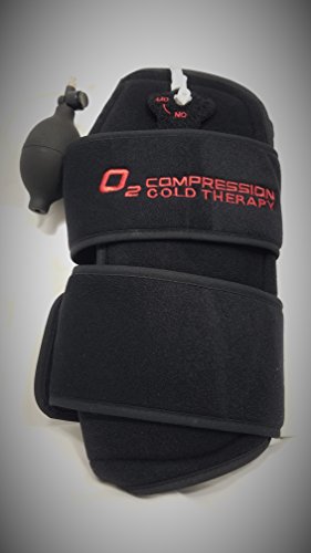 O2 Cold Therapy Knee Wrap With Ice Pack And Air Compression Wrap, Fits Like Universal Knee Pads Designed For Cold Compression, Knee Support For Men And Women With Bruised, Strained, Or Sprained Knee #TOP3