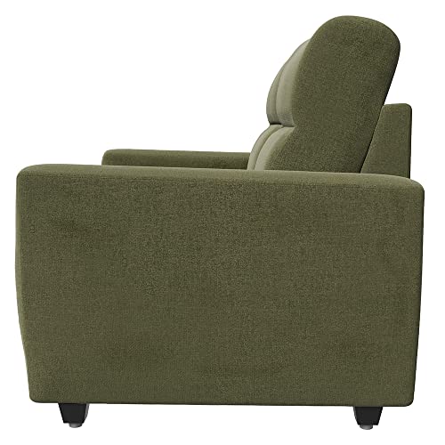 Image of Wakefit 2 Seater Sofa Set | 3 Year Warranty | Wooden Sofa for Living Room - Belize (Reflection: Green)