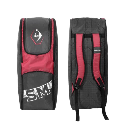 Image of SM Zenith Duffle Cricket Kit Bag | Cricket Bag | International Test Ergonomic Model | Shielded Dual Bat Casing | Extra Side Compartments | Tailor-Made Ripstop Fabric | Premium Cricket Bag