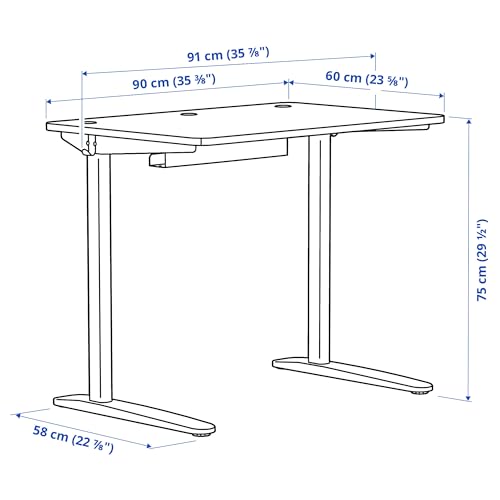 Bureau blanc 90x60 cm RELATERA table de travail compacte et moderne