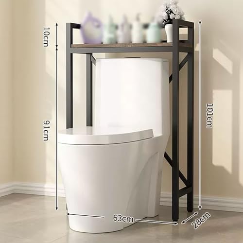 Mobiletto salvaspazio da mettere sopra il WC, scaffale multifunzione da bagno, elegante design bianco, 1 ripiano con divisorio ispessito per una nizzazione efficiente e una maggiore conservazione