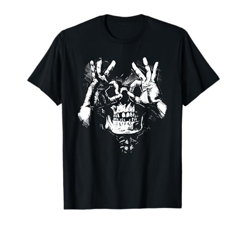 Skull with ok Pattern Graphic T-Shirt