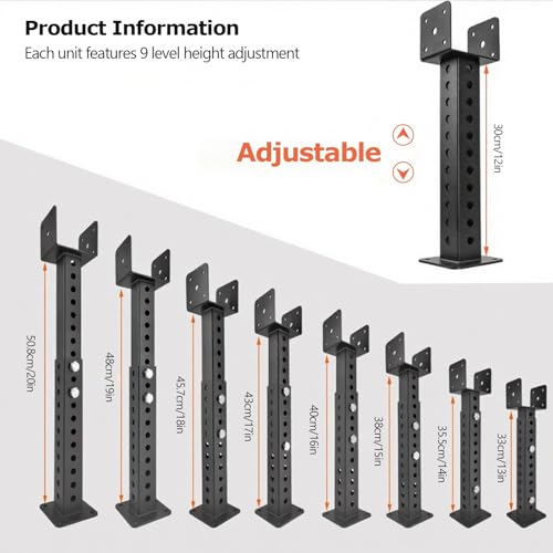 Base de poteau noire et support de poteau de toit pour pergola extérieure