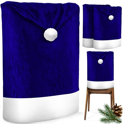 KESSER® Premium Weihnachtsstuhlüberzug 2er Set Stuhlhussen für...
