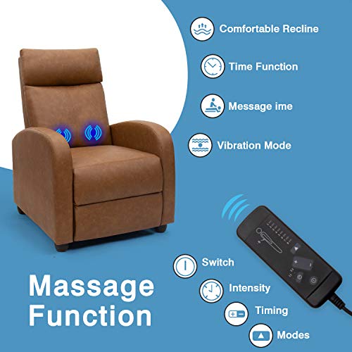 image for Homall Recliner Chair Padded Seat PU Leather for Living Room Single So