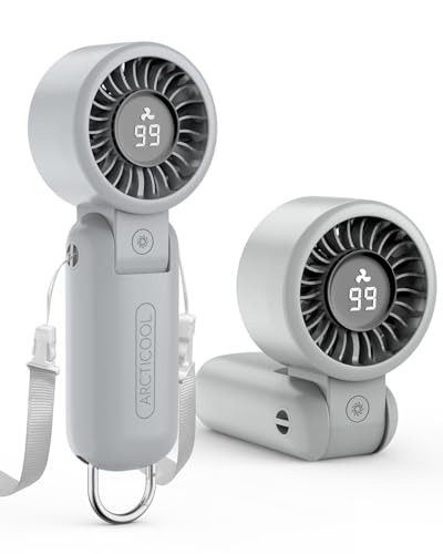 ARCTlCOOL Portable Fan Mini USB Rechargeable 5-Speed Mini Fan wit...