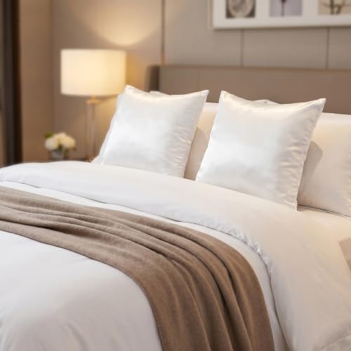 Fundas de almohada de satén gris antiarrugas Toyvian para cojines de sofá 6