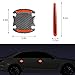 LANZMYAN Car Door Handle Protector Reflective Sticker Universal Auto Carbon Fiber Door Handle Anti Scratch Cover Guard 8PCS Red