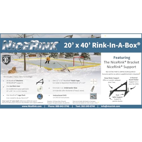 NiceRink 20x40 Backyard Ice Rink in a Box