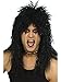 Produktbild NET TOYS Smiffys Herren Lange Hard Rocker Perücke, Schwarz, One Size, 42178