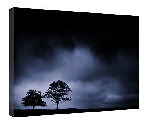 Impression sur toile paysage de nuit pour salon chaleureux avec cadre