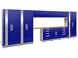 NewAge Products Performance 2.0 Blue 12 Piece Set, Garage Cabinets, 53801