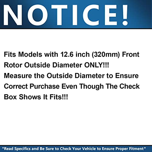 Image of Detroit Axle - Front Brake Kit for 13-17 Ford Escape 14-18 Transit Connect | Disc Brakes Rotors Ceramic Brake Pads 2013 2014 2015 2016 2017 Replacement: 12.6 inch inch Rotors