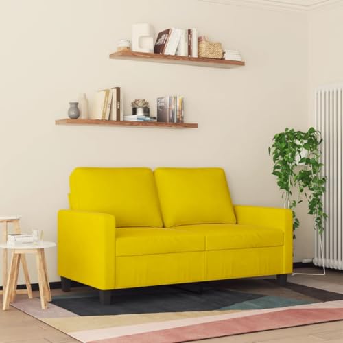 KATERYY 2-Sitzer-Sofa Gelb 120 cm Samt Möbel Wohnzimmer – Bild 4