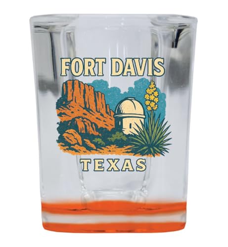 Vaso para shots 2 oz diseño vintage base naranja