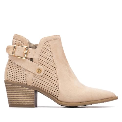 XTI   Botas Camperas Mujer Beige   Calzado Cómodo y Versátil   Moda casual   Modelo 14526502 (Talla 40)