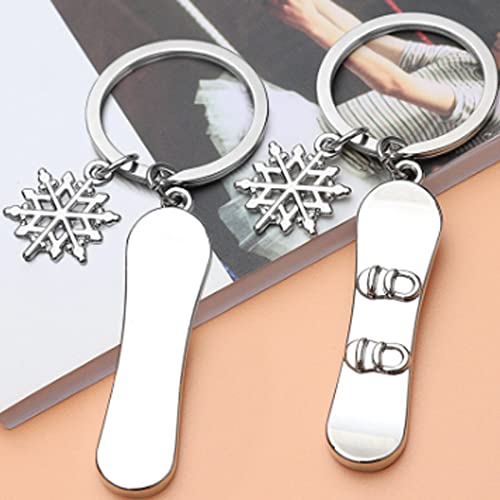 ARFUKA Keychain Snowboard Pendant Keyring Metal Key Ring Charm Jewellery Christmas Birthday Gift Keychains Key Chain Key Ring Holder for Men and Women