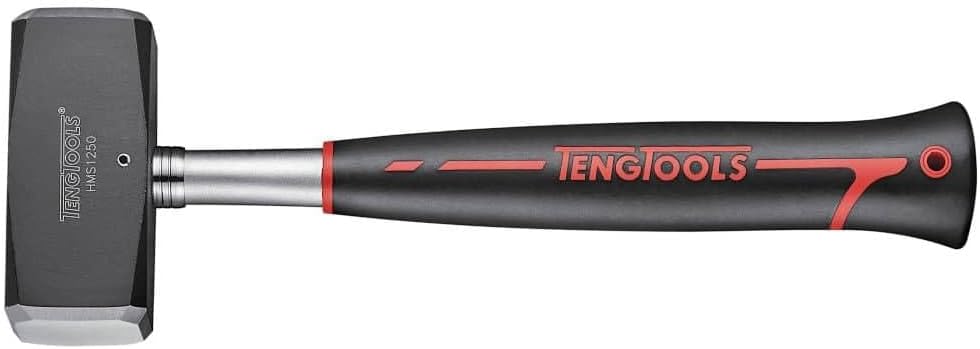 Teng Tools 3.5 Pound Mallet/Club/Lump/Sledge Hammer With Shock Reduction Grip - HMS1250, Silver