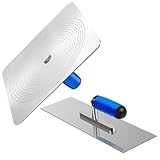 Konvixon Drywall Hand Tool Kit, 12' Aluminum Plaster Hawk Mortar Board Holder & 12' x 4.7'Stainless Steel Finishing Trowel, Flat Masonry Mud Hawk with Non-Slip & Ergonomics Handle, Stucco Plaster Tool