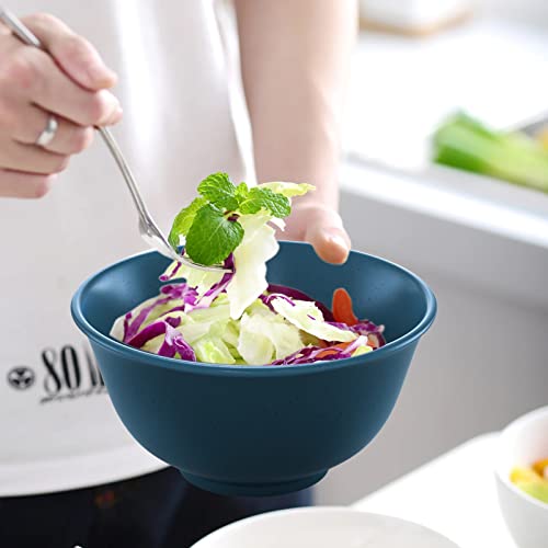 [Set Of 6] Cereal Bowls 41 Oz Wheat Straw Fiber Plastic Bowl - Dishwasher & Microwave Safe Bowl Bpa-Free For Cereal, Fruit, Rice And Snac Ect. #TOP5