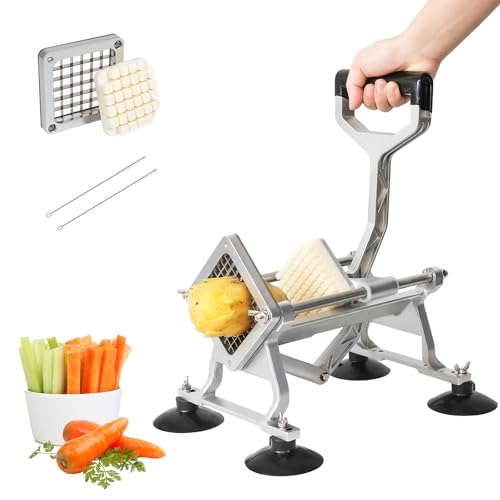 Anatole Potato Chipper Professional Chip Cutter with 1/2'' Stainless Steel Blade Commercial French Fry Cutter for Carrot Cucumber Onion
