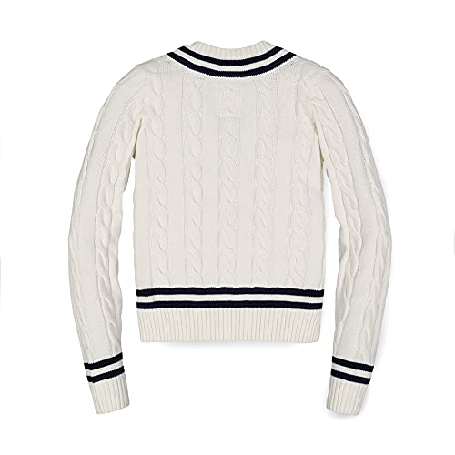 Hope & Henry Women's Classic Long Sleeve Pullover Sweater White #TOP6