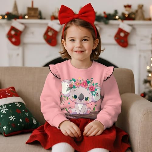 HUIACONG Long Sleeve Shirt for Girls Tshirts for Kids Toddler Tee Shirts2