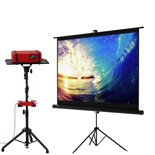 Pantalla de proyector 60" con soporte y trípode universal