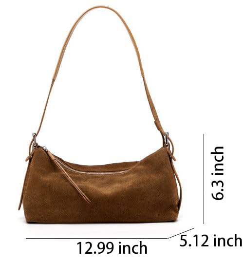 Premium Suede Leather Crossbody Bags for Women Slouchy Shoulder Bag with Adjustable Strap Tote Top-handle Handbag2