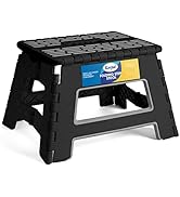 Korpai 2022 Upgrade 9" Folding Step Stool for Adults and Kids Holds Up to 300 lbs ,Non-Slip Foldi...