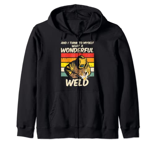 What A Wonderful Weld Sunset Soudeur rétro Sweat à Capuche