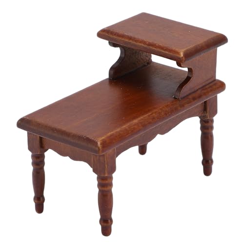 Table basse miniature 1:12 maison de poupée bois double couche - 5