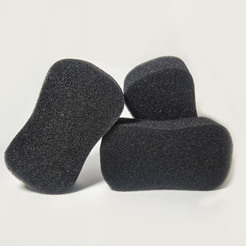 Image of 6 Pieces Hair Cutting Hair Cleaning Sponge Hair Brush Salon Cleaning Sponge Portable Hair Sponge Hair Salon Cleaning Sponge Brush for Cleaning Hair Cutting, Black
