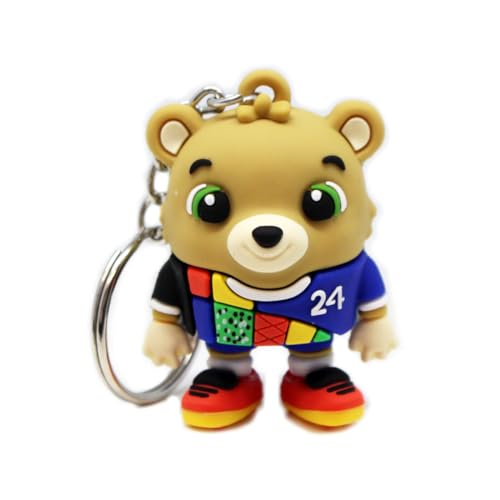 UEFA Euro 2024 - Mascotte Albar – Portachiavi morbido 5 cm – dai 3 anni in su, multicolore, 5 cm