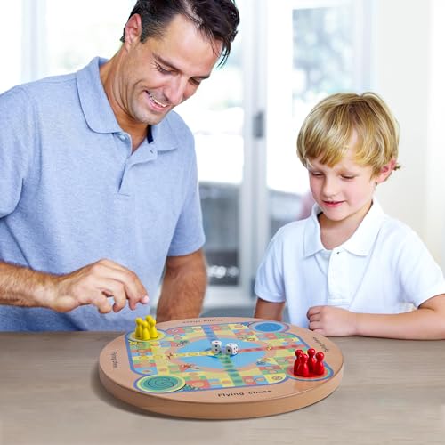 Brettspiel Ludo Strategiespiele Halma und Chinesisches 2-in-1 Holz Würfelspiel Familienspiel für Kinder ab 6 Jahren, Gesellschaftsspiele für Die Ganze Familie – Bild 3
