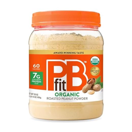 PBfit All-Natural Organic Peanut Butter Powder, Powdered Peanut Spread from Real Roasted Pressed Peanuts, 8g of Protein (30 oz.)