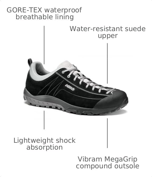 Image of ASOLO Men's Space GV Durable Hiking Shoes | Suede Upper, Waterproof & Breathable Lining, Rubber Outsole