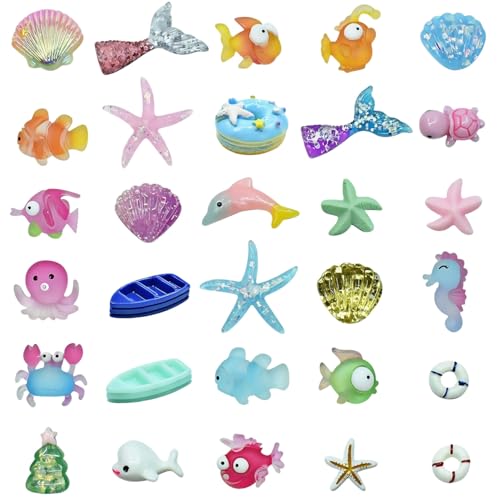 Image of Ulalaza 50 pcs Slime Charms Mixed Set Resin Flatback Making Supplies for DIY Craft Making and Ornament Scrapbooking Beads Assorted Candy Fruit Cake Ornament