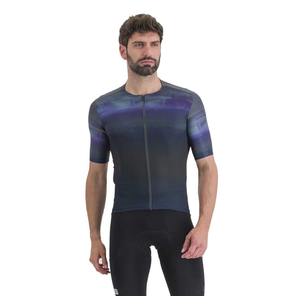 Sportful Flow Supergiara Jersey - Men's Galaxy Blue Black, Xl