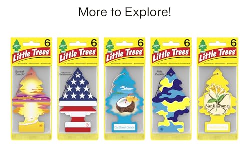 Image of LITTLE TREES Car Air Freshener | Hanging Tree Provides Long Lasting Scent for Auto and Home | 4 Air Fresheners |Coconut (Pack of 36)