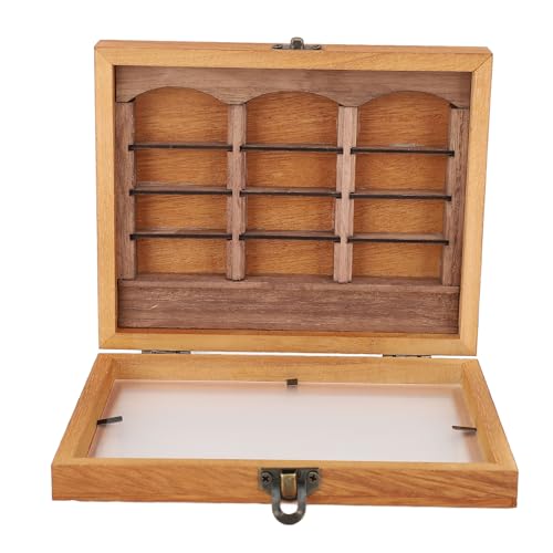 shenruifa Miniature Book Boxes Display Case Cabinet Anxiety Relief Books Shaking Bookshelf Toy for Living Room Desk Ornament (Single Bookshelf)