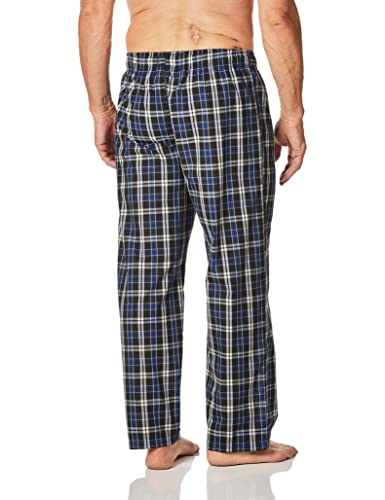 Fruit Of The Loom Men's Woven Sleep Pajama Pant, Black Plaid, X-Large #TOP2