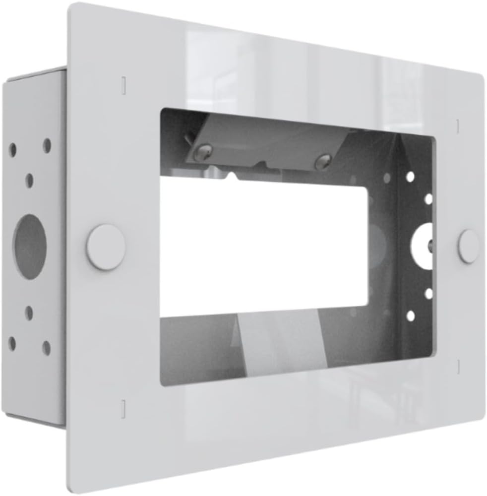 AVTEQ NEATPAD-WMP Neat Pad Wall Mount, Gloss White Finish, Designed for the Neat Pad Touch Panel, Mount Wall Box with Finishing Cover, Hardware Included
