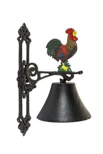 Cloche coq Cock sonnerie cloche extérieur intérieur fonte Jardin Pub Cover
