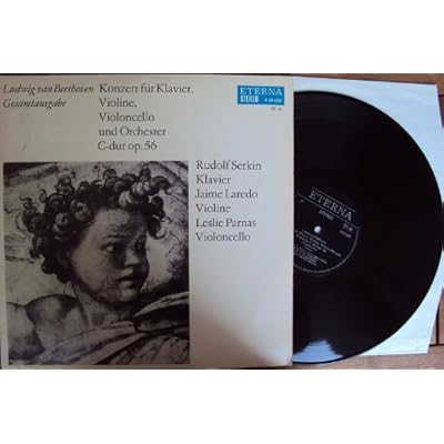 Konzert f&uuml;r Klavier, Violine, Violoncello und Orchester op. 56. Serkin, Laredo, Parnas Stereo